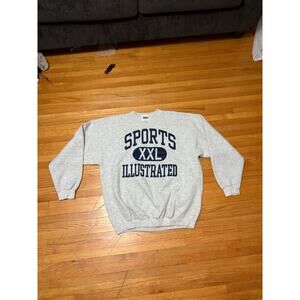 Vintage Tultex Sports Illustrated Sweatshirt XXL Gray Crewneck 90s USA Made